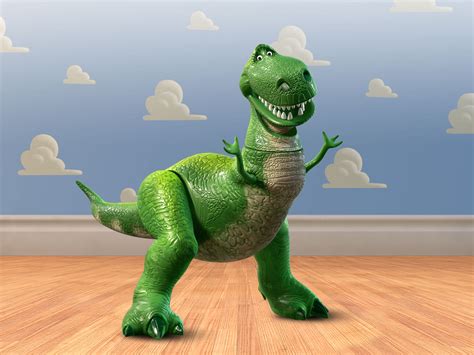 T rex from toy story - Oct 22, 2022 · This Roarin' Laughs Rex dinosaur toy from Disney Pixar's Toy Story features more than 40 button-activated movie phrases, laughs and sounds. His head rotates 360 degrees, his mouth opens wide and his arms move comically to accentuate the funny dialogue and sounds. 